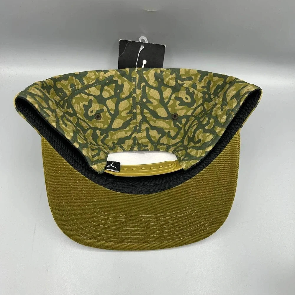 Air Jordan 1985 Hat Men Green Camouflage Jumpman Snap Back Cap New